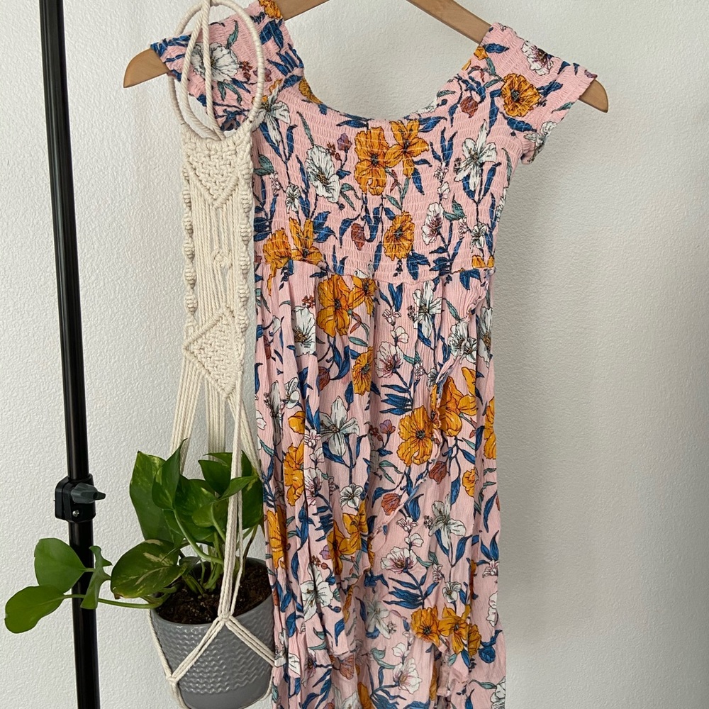 Girls high low floral dress
